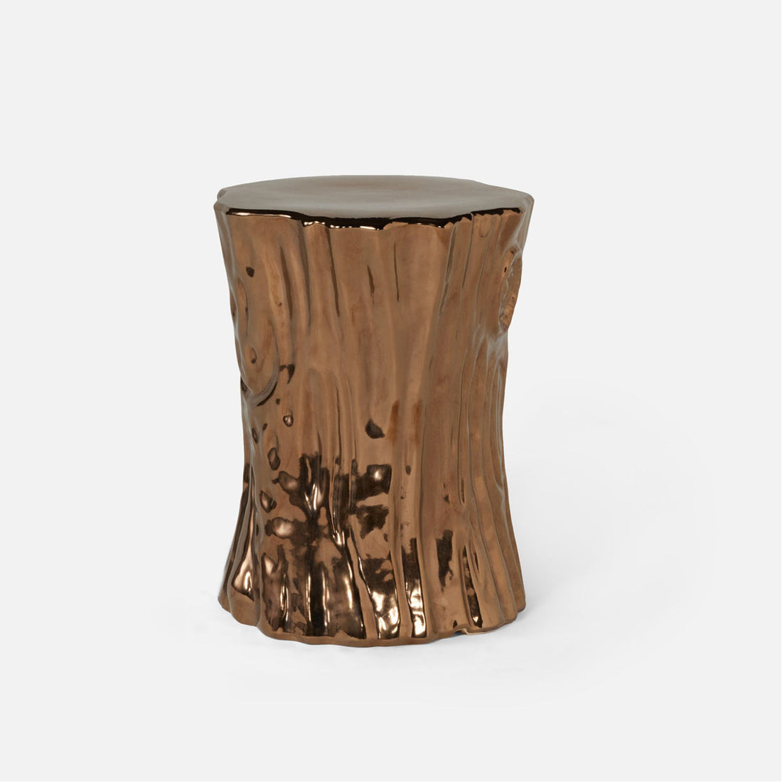 Made Goods Hollis Ceramic Tree Stump Outdoor Stool