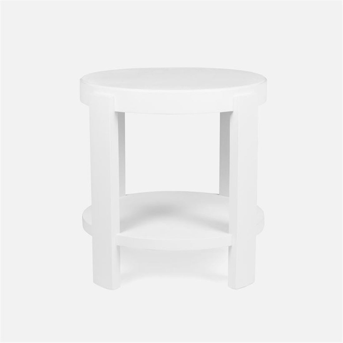 Made Goods Holmes Modern Faux Belgian Linen Side Table