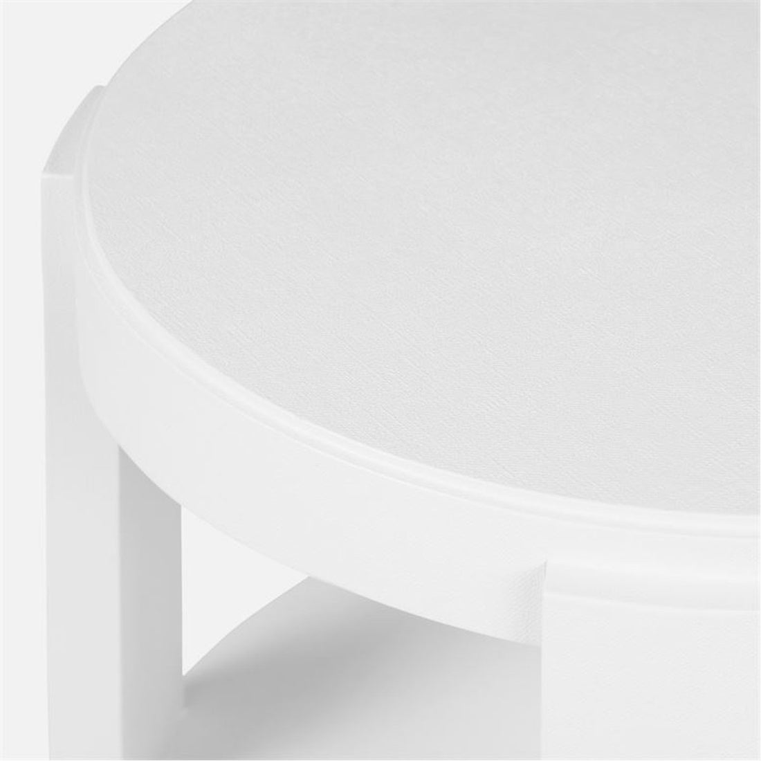 Made Goods Holmes Modern Faux Belgian Linen Side Table