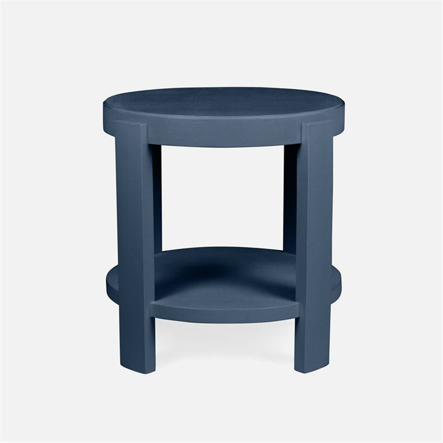 Made Goods Holmes Modern Faux Belgian Linen Side Table