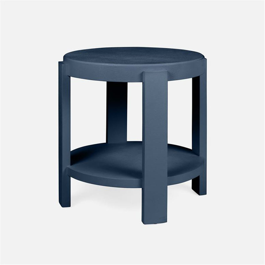 Made Goods Holmes Modern Faux Belgian Linen Side Table