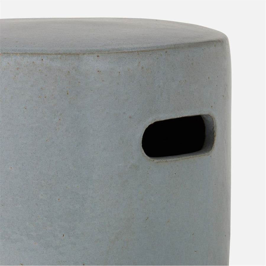 Made Goods Idris Cylinder Stoneware Outdoor Stool with Handles