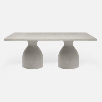 Made Goods Irving Rectangular Concrete Outdoor Dining Table