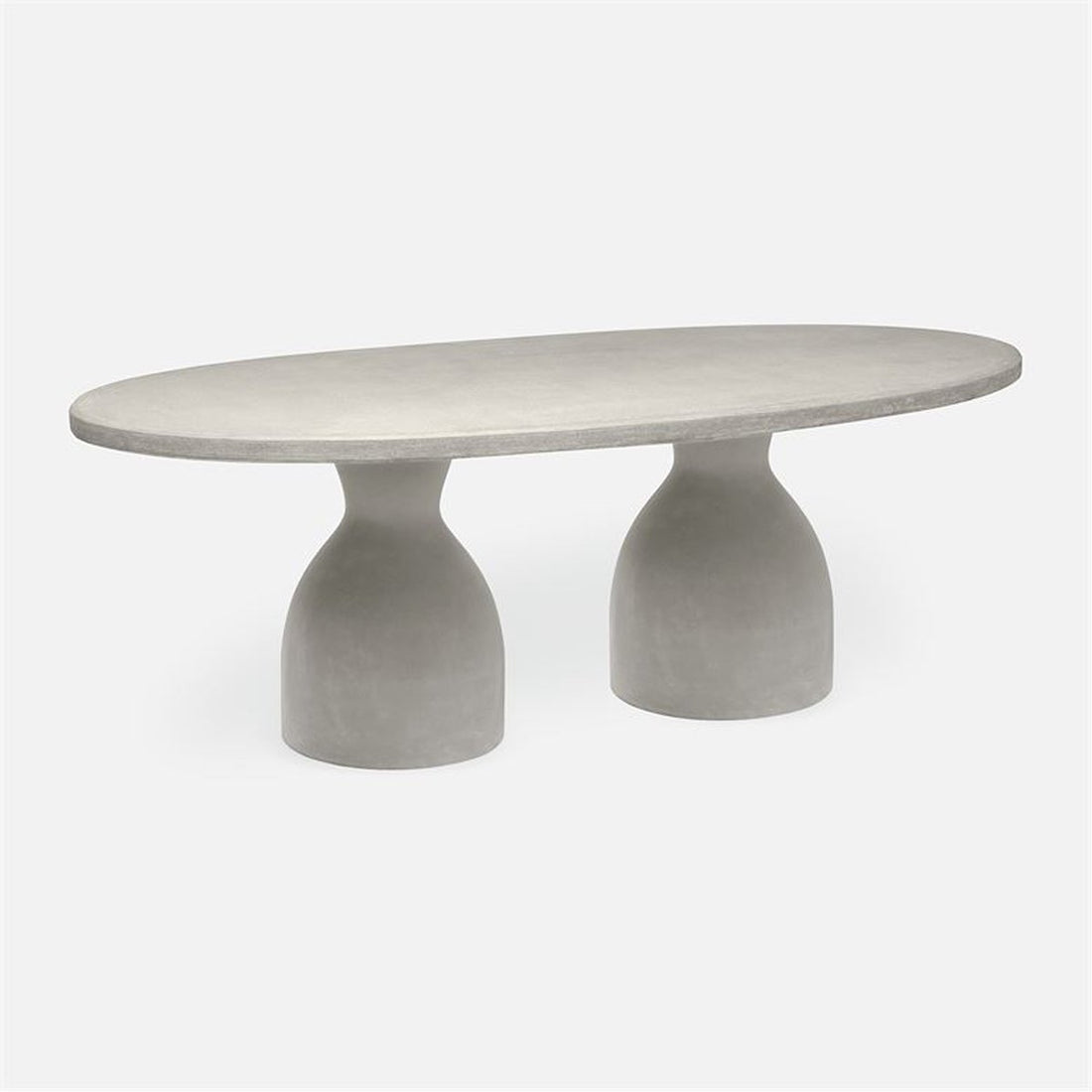 Made Goods Irving Oval Concrete Outdoor Dining Table