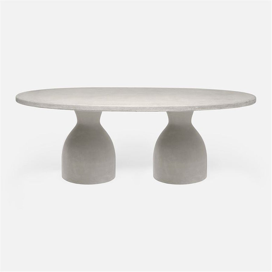 Made Goods Irving Oval Concrete Outdoor Dining Table