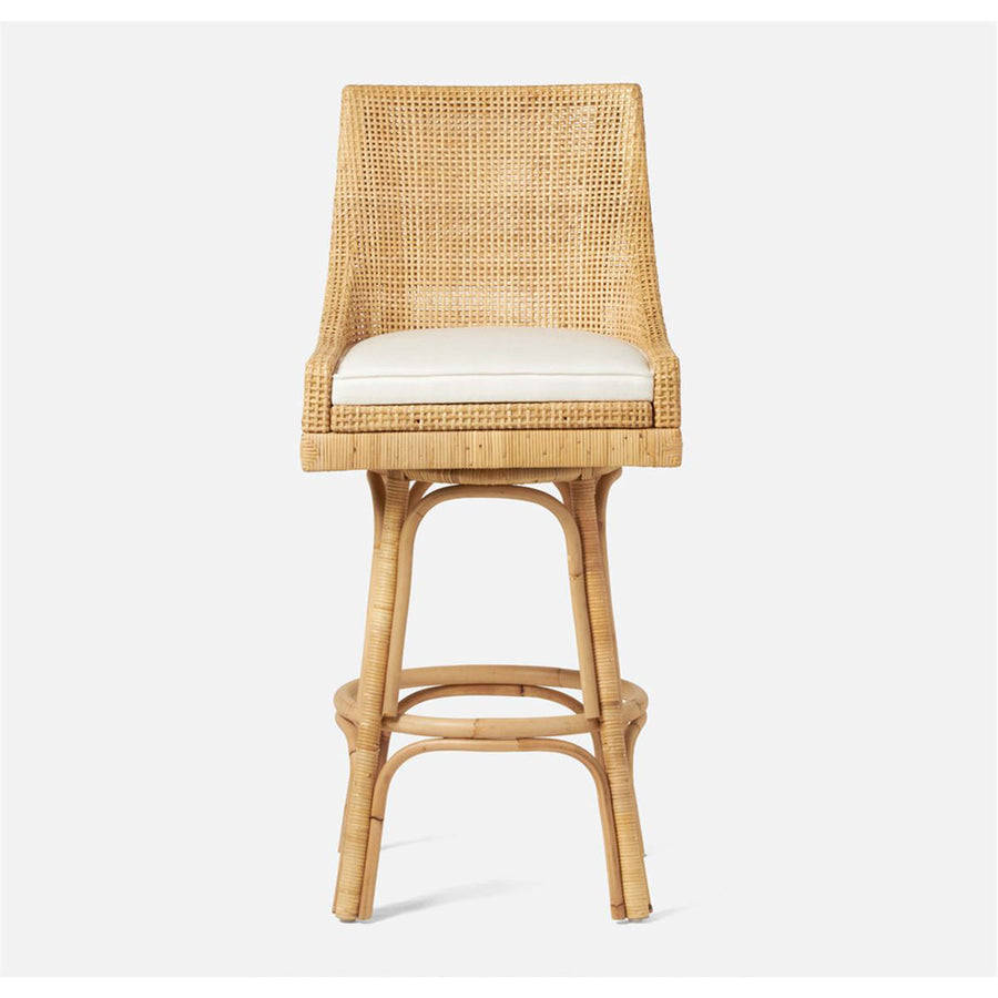 Made Goods Isla Woven Rattan Bar Stool in Ivondro Raffia