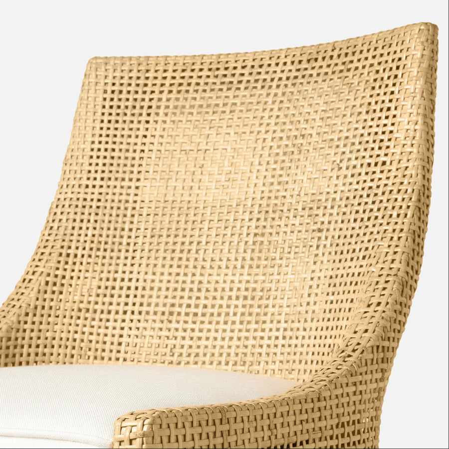 Made Goods Isla Woven Rattan Bar Stool in Alsek Fabric