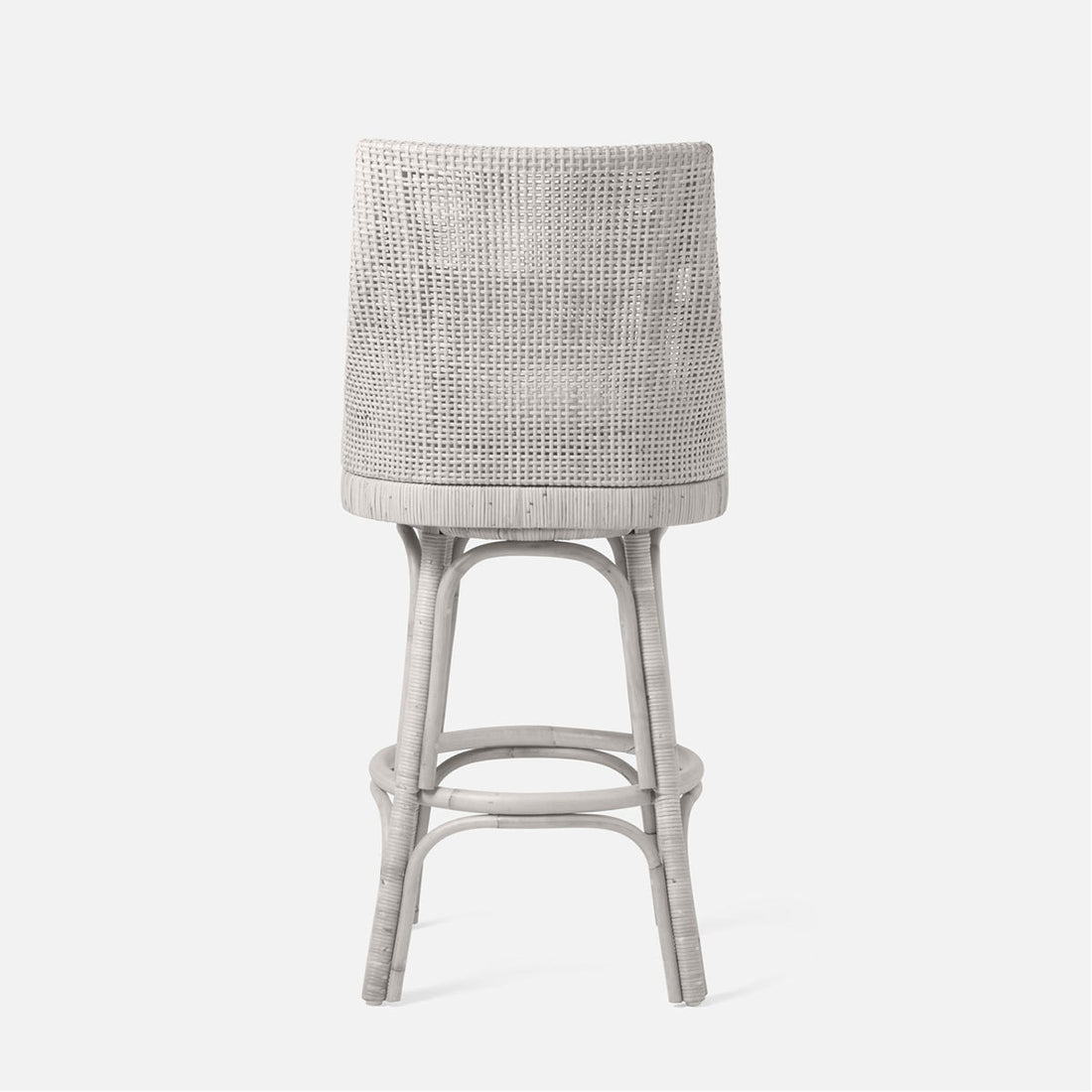 Made Goods Isla Woven Rattan Bar Stool in Kern Fabric