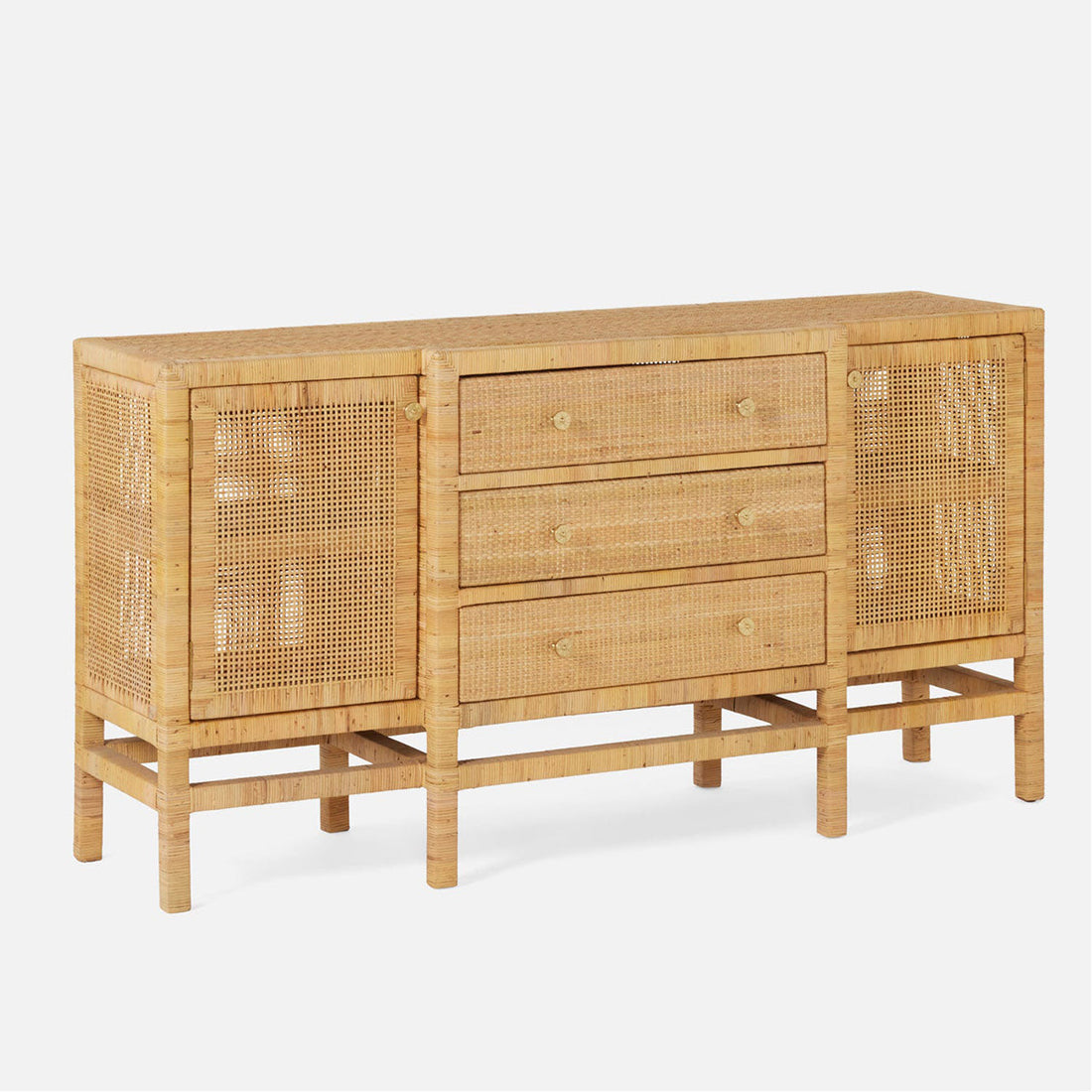 Made Goods Isla Deep Drawer Peeled Rattan Buffet