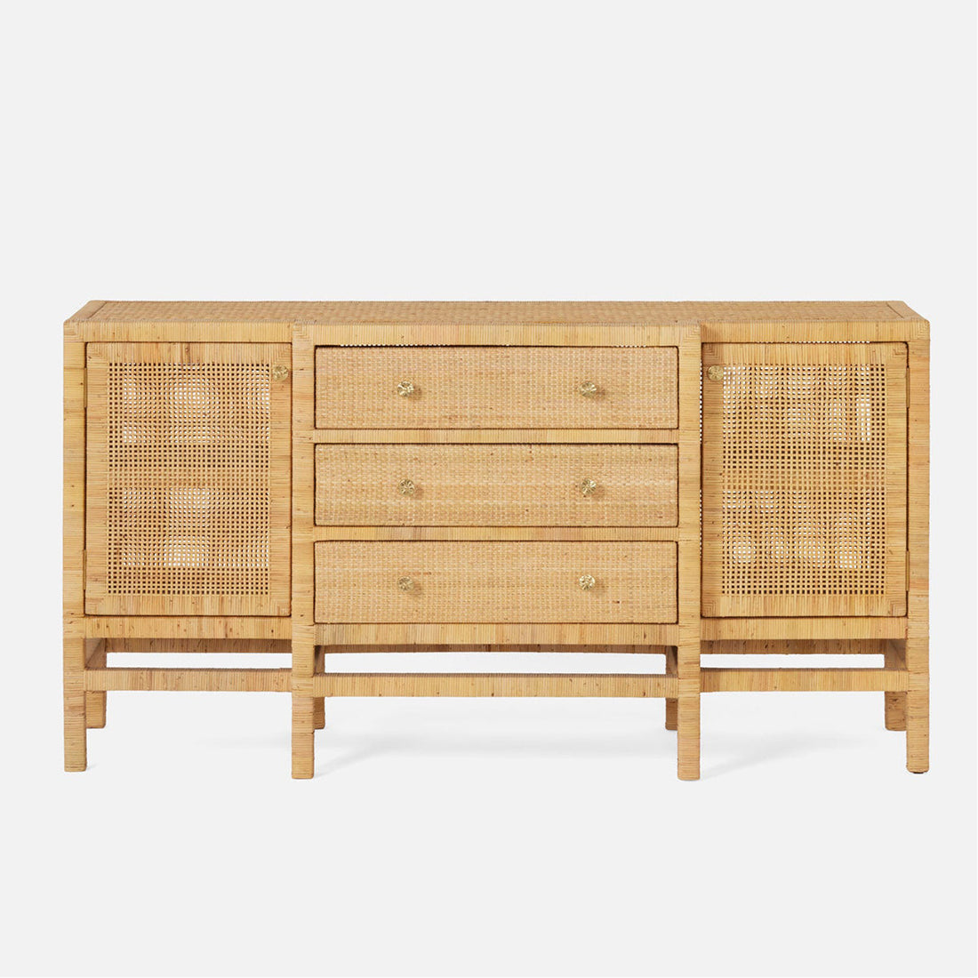 Made Goods Isla Deep Drawer Peeled Rattan Buffet