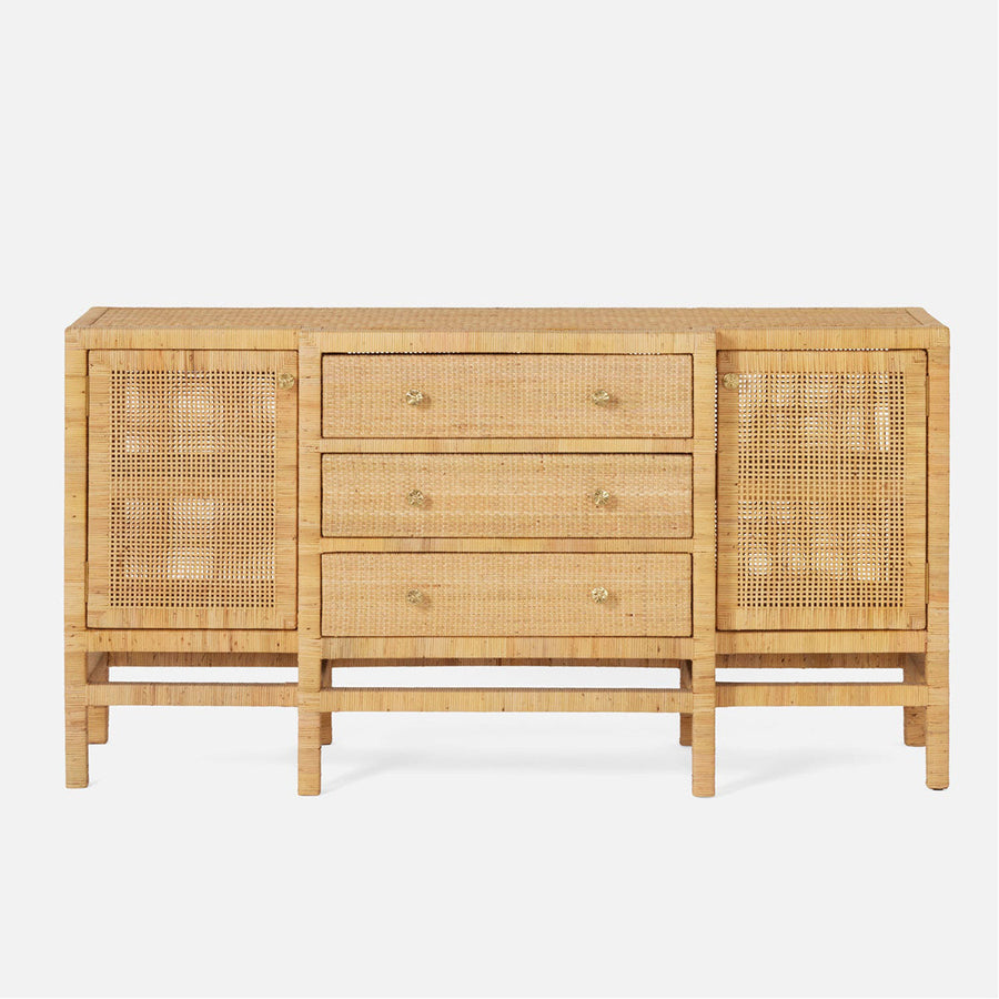 Made Goods Isla Deep Drawer Peeled Rattan Buffet