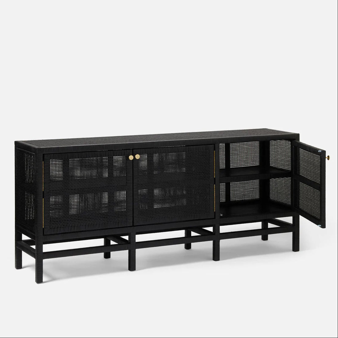 Made Goods Isla Rattan 3-Door Buffet