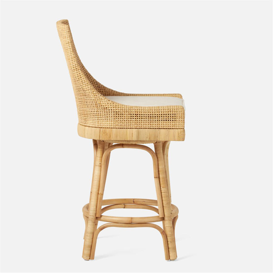 Made Goods Isla Woven Rattan Counter Stool in Ivondro Raffia