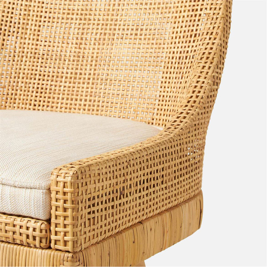 Made Goods Isla Woven Rattan Counter Stool in Klein Rayon/Cotton