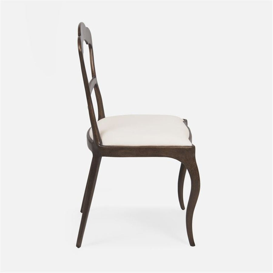 Made Goods Ithaca Bronze Outdoor Dining Chair in Garonne Leather