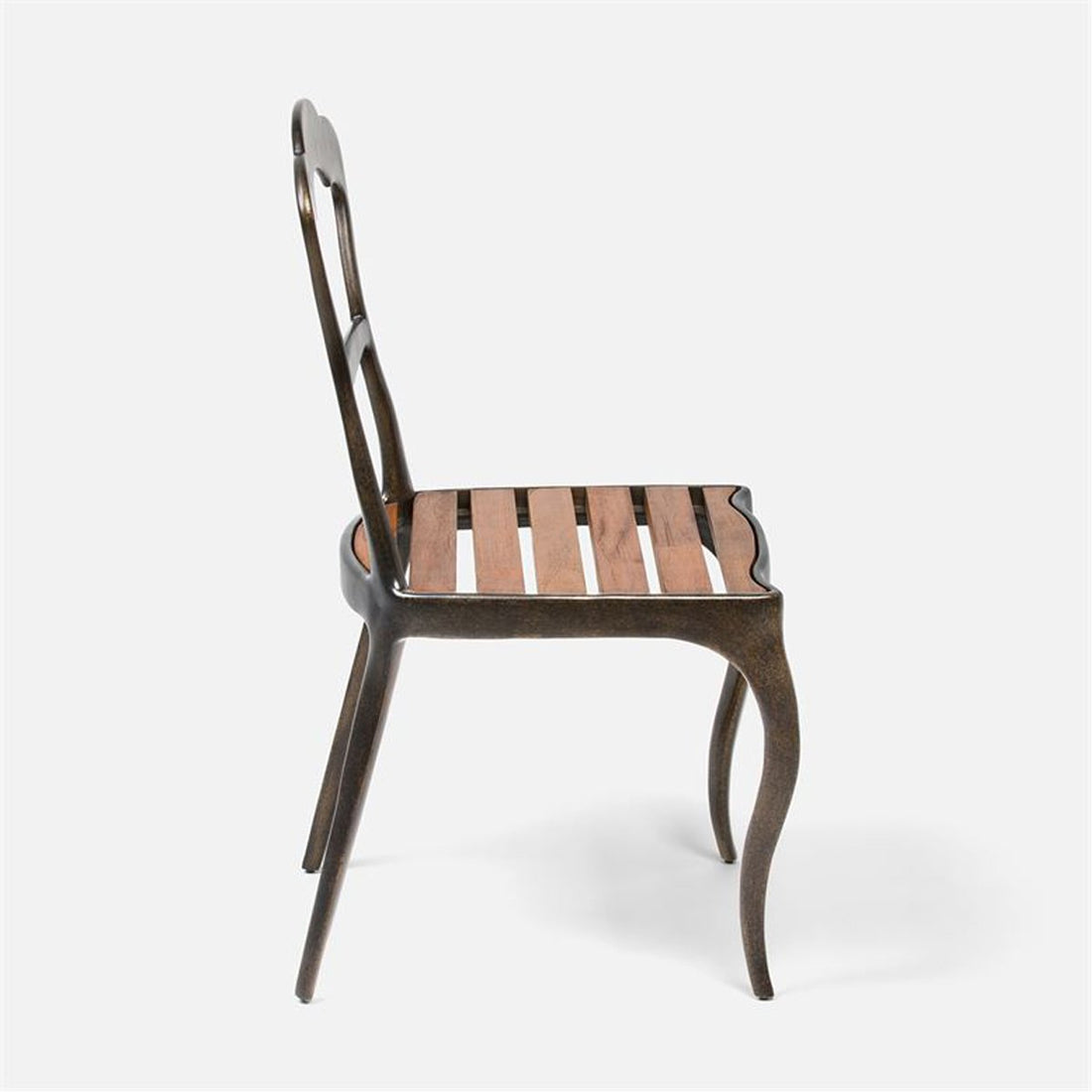 Made Goods Ithaca Rustic Bronze and Natural Outdoor Dining Chair