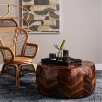 Made Goods Jada Chevron Banana Bark Coffee Table