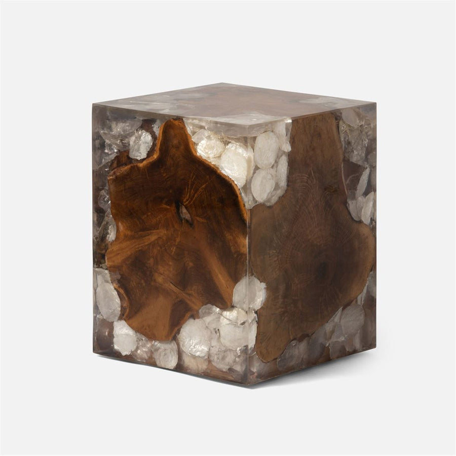 Made Goods Jadrien Teak Resin Stool