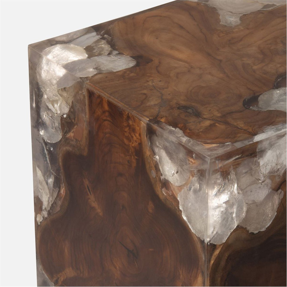 Made Goods Jadrien Teak Resin Stool