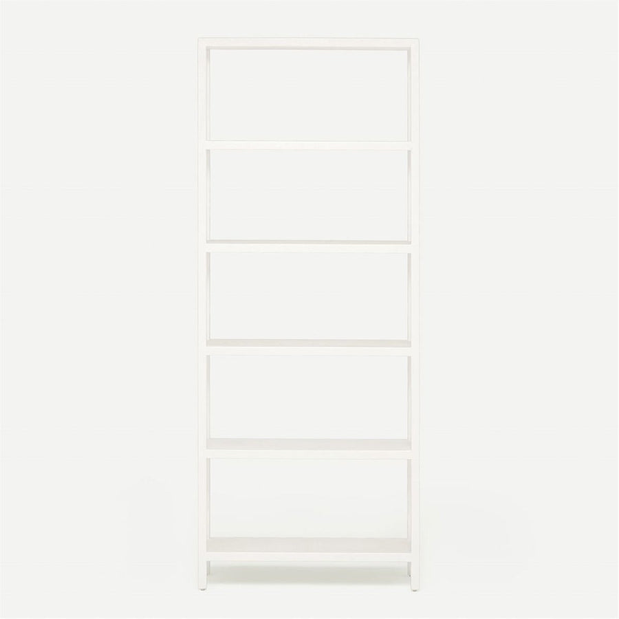 Made Goods Jake 6-Shelf Faux Belgian Linen Bookcase