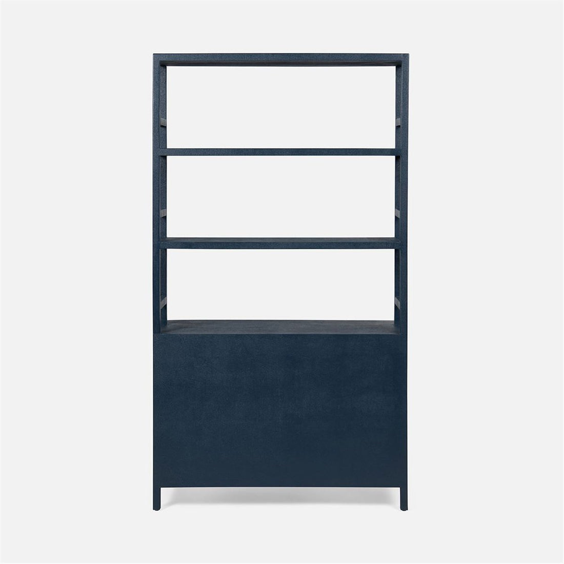 Made Goods Jake Faux Belgian Linen Bookcase with Hutch