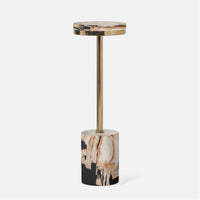 Made Goods Janina Petrified Wood Accent Table