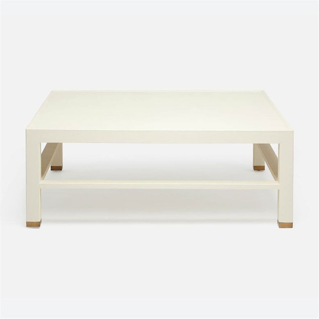 Made Goods Jarin 48-Inch Square Faux Belgian Linen Coffee Table