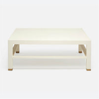 Made Goods Jarin 48-Inch Square Faux Belgian Linen Coffee Table