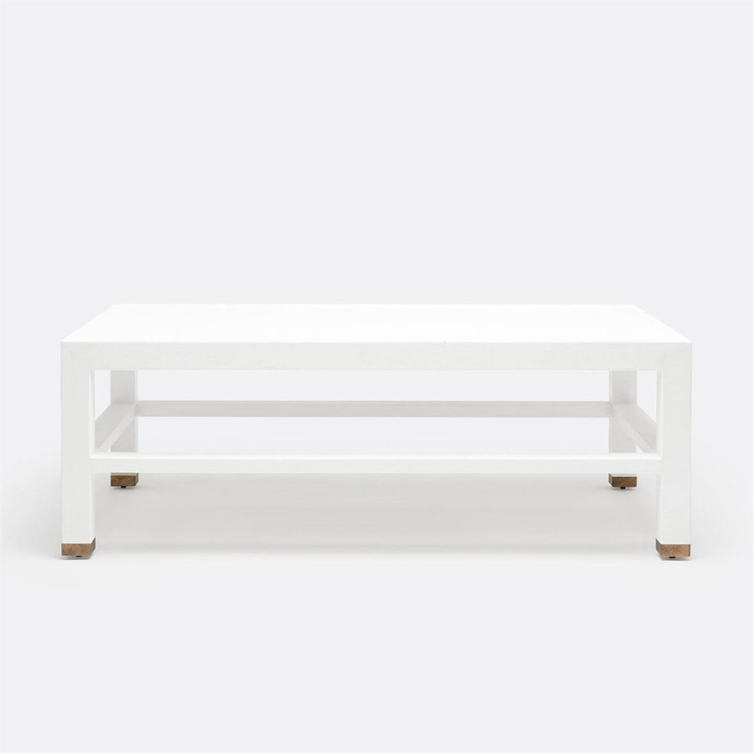 Made Goods Jarin 52-Inch Rectangle Faux Belgian Linen Coffee Table