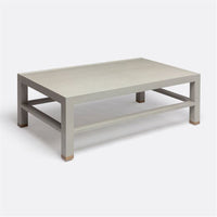 Made Goods Jarin 52-Inch Rectangle Faux Belgian Linen Coffee Table