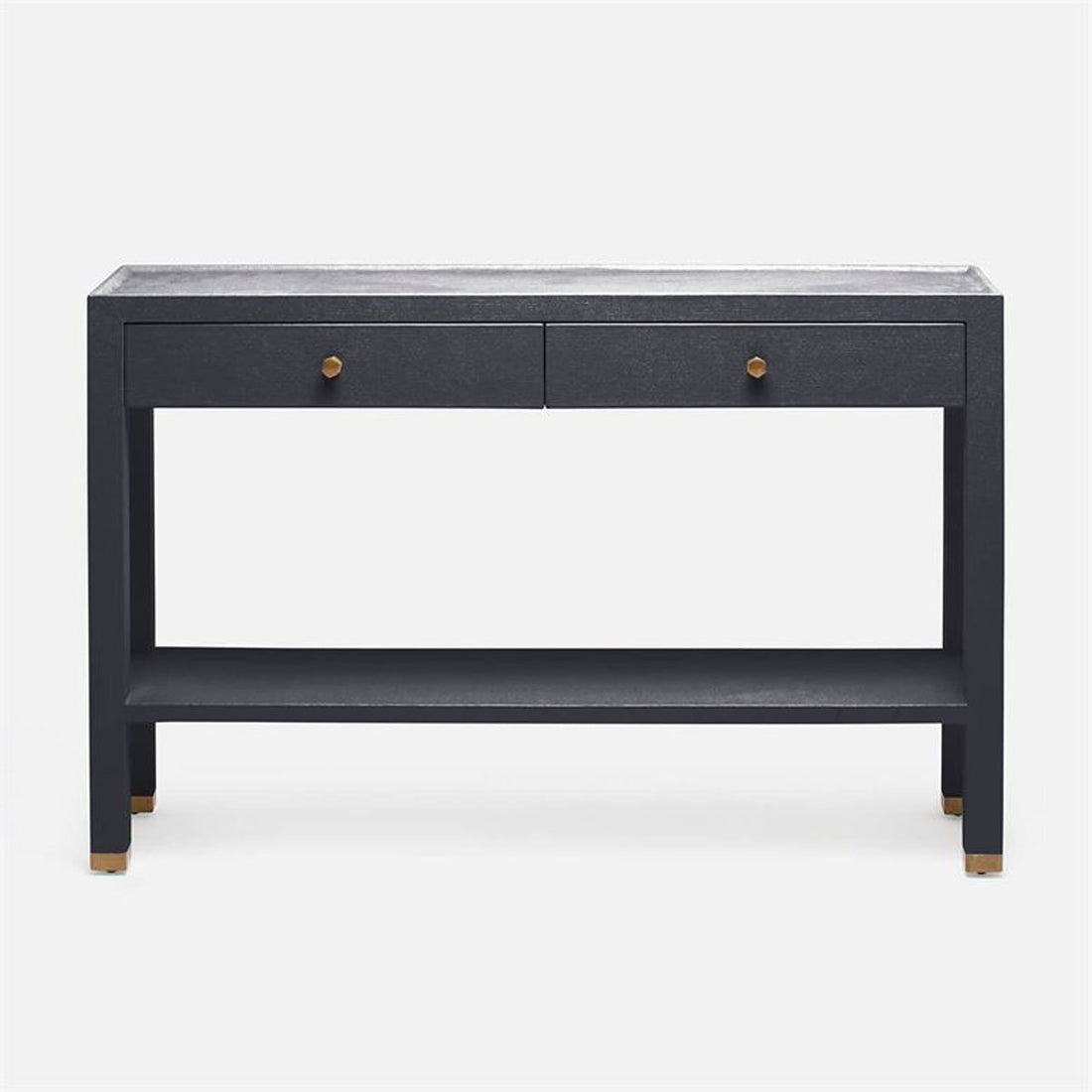 Made Goods Jarin Faux Belgian Linen Console Table