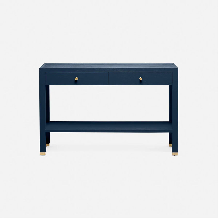 Made Goods Jarin Faux Belgian Linen Narrow Console Table