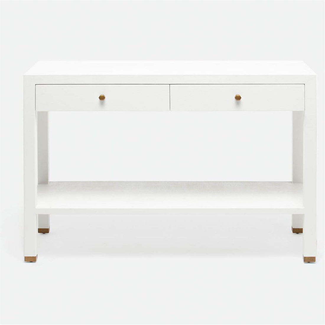 Made Goods Jarin Faux Belgian Linen Console Table