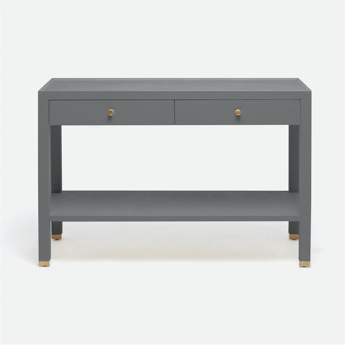 Made Goods Jarin Faux Belgian Linen Console Table