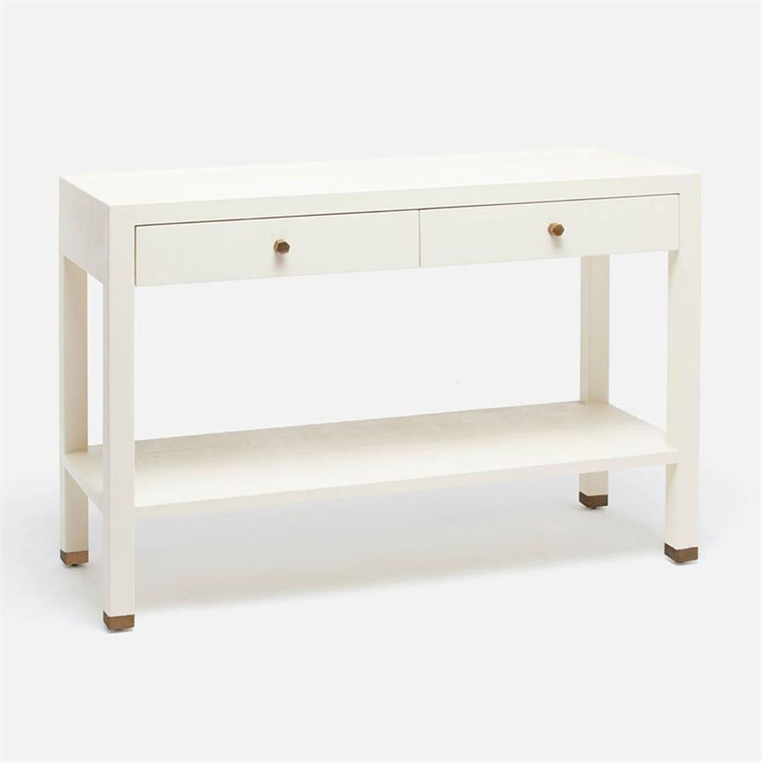 Made Goods Jarin Faux Belgian Linen Console Table