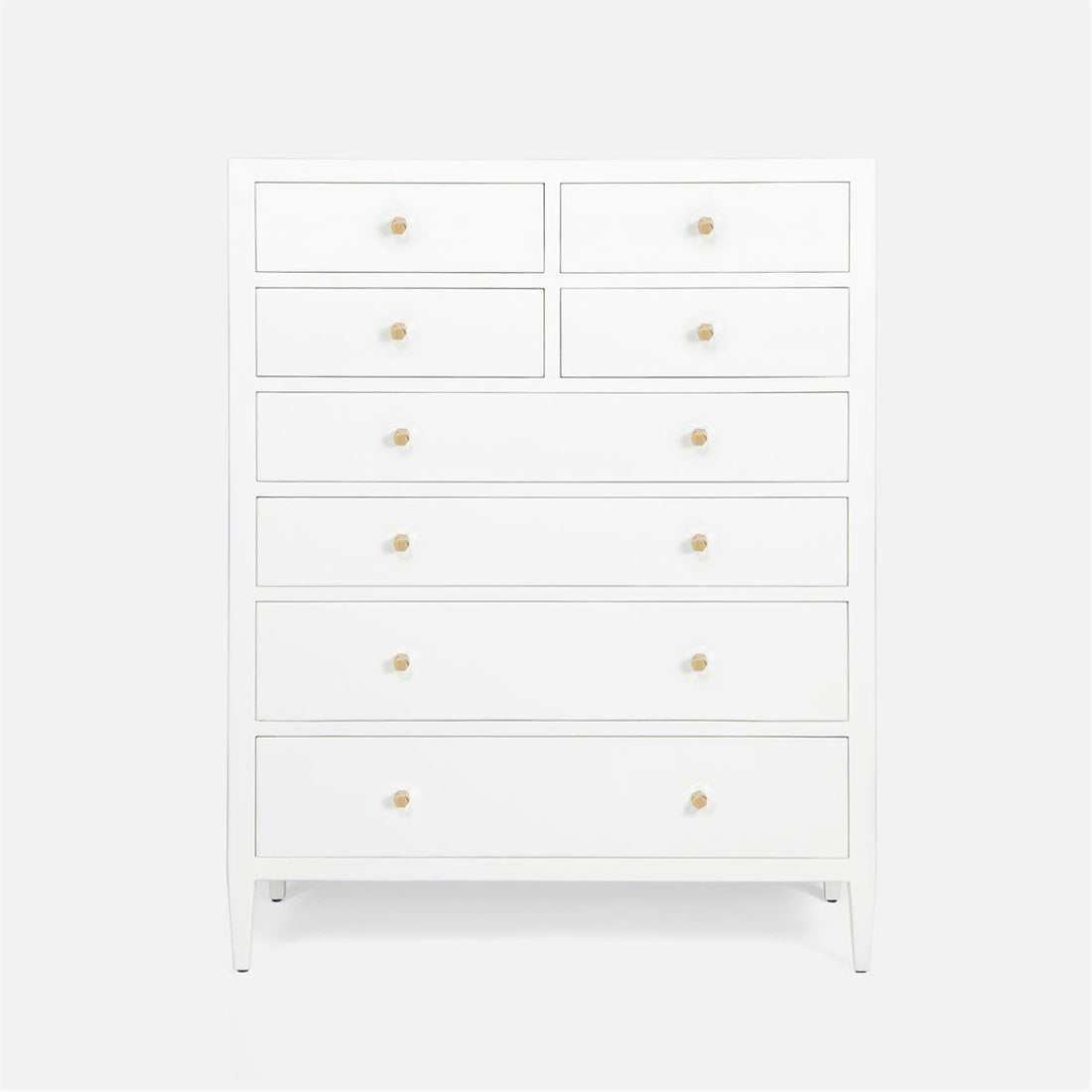 Made Goods Jarin Faux Belgian Linen Tallboy Dresser