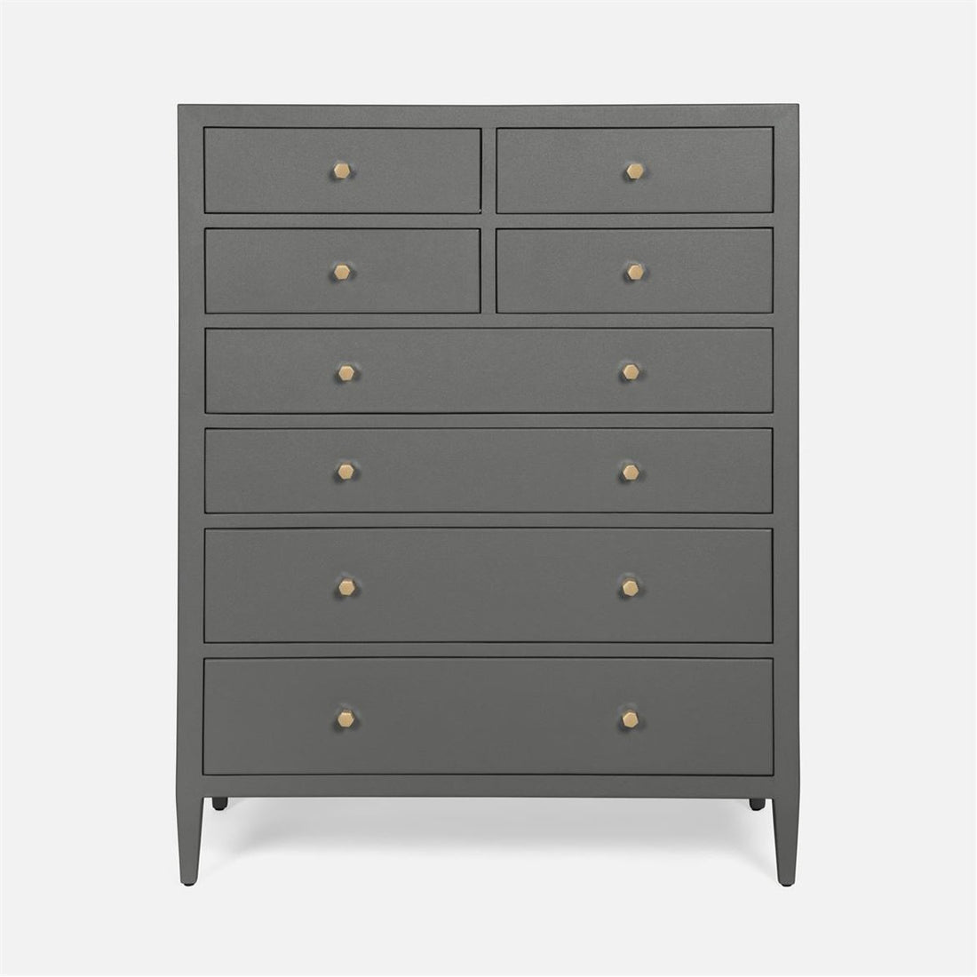 Made Goods Jarin Faux Belgian Linen Tallboy Dresser