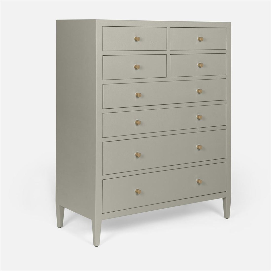 Made Goods Jarin Faux Belgian Linen Tallboy Dresser