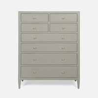 Made Goods Jarin Faux Belgian Linen Tallboy Dresser