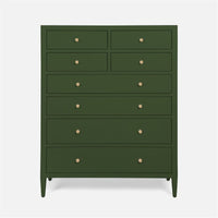 Made Goods Jarin Faux Belgian Linen Tallboy Dresser