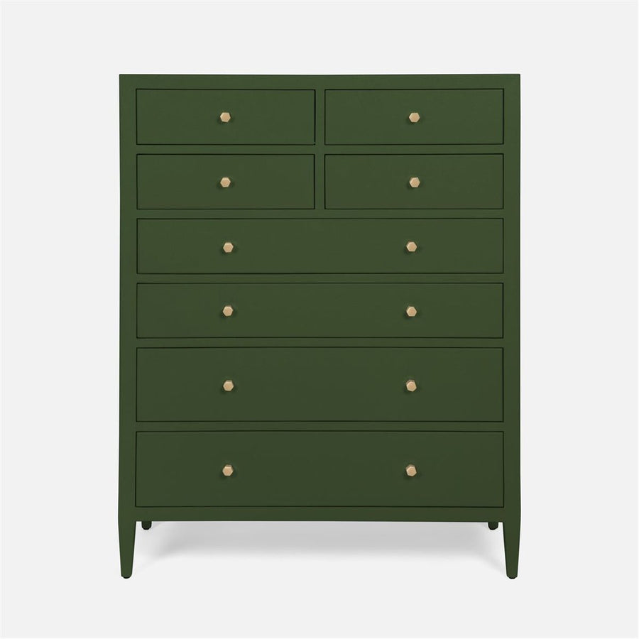 Made Goods Jarin Faux Belgian Linen Tallboy Dresser