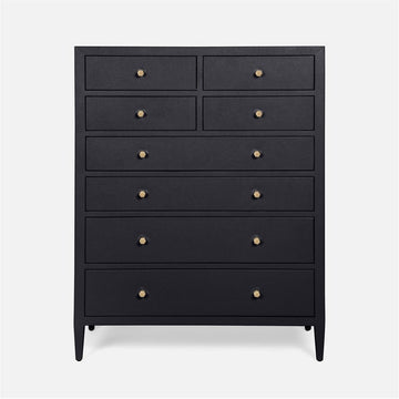 Made Goods Jarin Faux Belgian Linen Tallboy Dresser