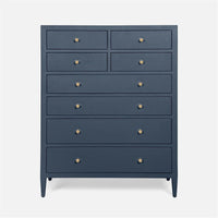 Made Goods Jarin Faux Belgian Linen Tallboy Dresser