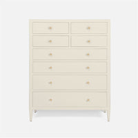 Made Goods Jarin Faux Belgian Linen Tallboy Dresser