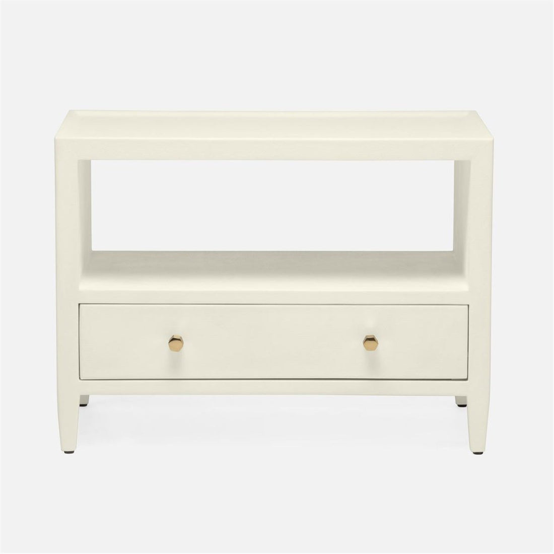 Made Goods Jarin 22-Inch Height Faux Belgian Linen Double Nightstand