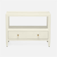 Made Goods Jarin 22-Inch Height Faux Belgian Linen Double Nightstand