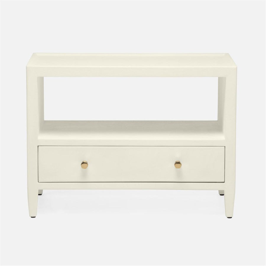 Made Goods Jarin 22-Inch Height Faux Belgian Linen Double Nightstand