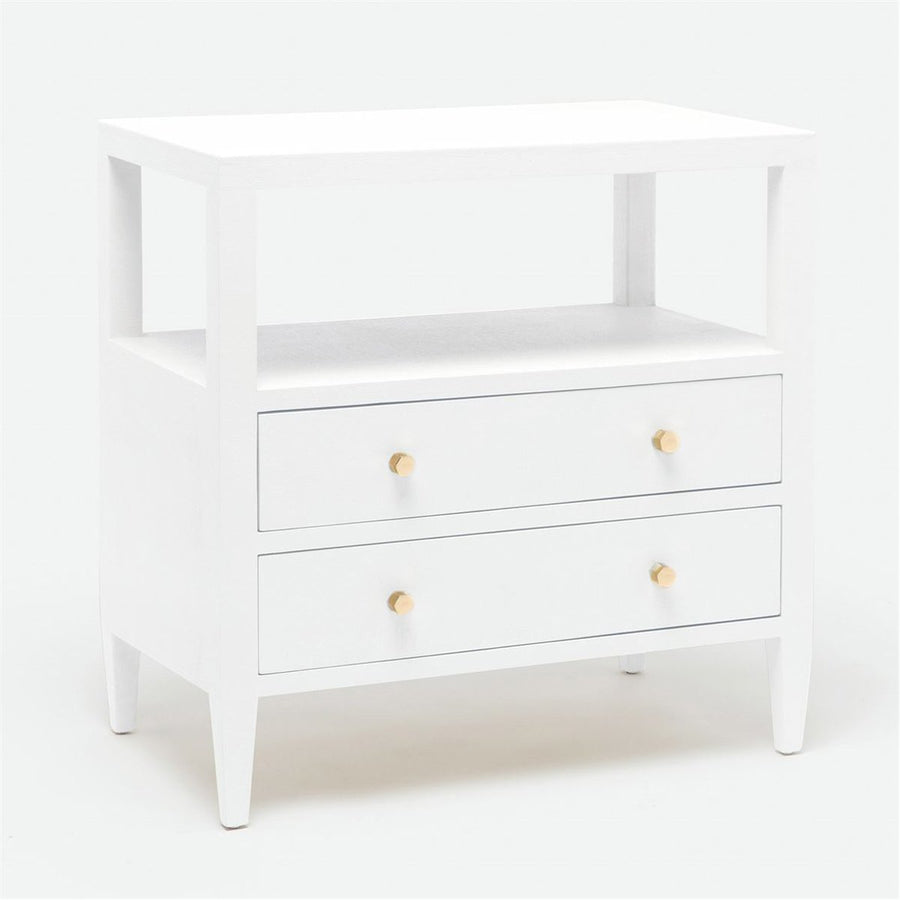 Made Goods Jarin Faux Belgian Linen 2-Drawer Double Nightstand