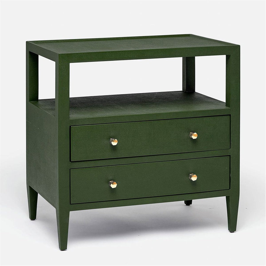 Made Goods Jarin Faux Belgian Linen 2-Drawer Double Nightstand