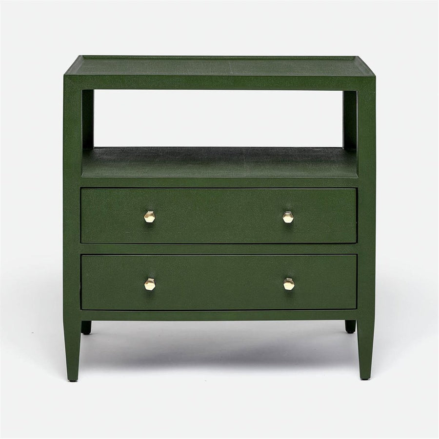 Made Goods Jarin Faux Belgian Linen 2-Drawer Double Nightstand